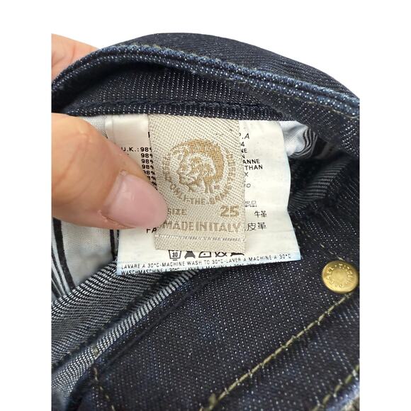 Diesel Ronhary Bootcut Jeans Women W25 L30 Made in Italy Dark Wash Stretch Denim - Picture 12 of 13